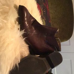 Leather booties